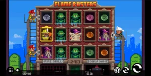 Flame Busters, Thunderkick gokkast, online gokkasten, gratis spins, retro video game, Fire Symbool, Wild Symbool, gokkast review, 243 manieren om te winnen, Fire Drill Bonus, nostalgische gokkast, gokkasten met hoge uitbetalingen.