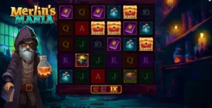 Merlin’s Mania gokkast, Scatter Pays,Adder Wild, Activator Wild, Free Spins, RTP van 96,31%, Maximale winst 12.000x, Bonus Buy