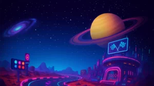 Astro Rumble gokkast ,Cosmic Boost, Free Spins, Progressieve poten, Wild symbool, RTP van 96,39%, Maximale winst 10.000x, Feature Buy