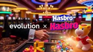 Evolution Hasbro, Monopoly Live spel, Nieuwe casino titels, Exclusieve deal, Hasbro merken,ICE 2026 beurs, Magic: The Gathering spel
